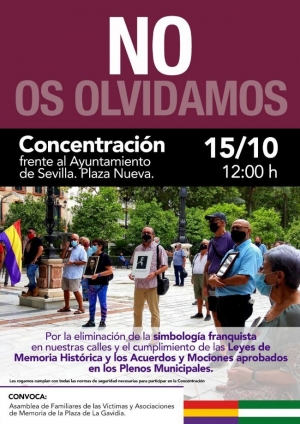 IU Sevilla apoya la nueva concentración memorialista del 15 de octubre