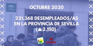 Octubre 2020: 2.150 personas más paradas en la provincia de Sevilla