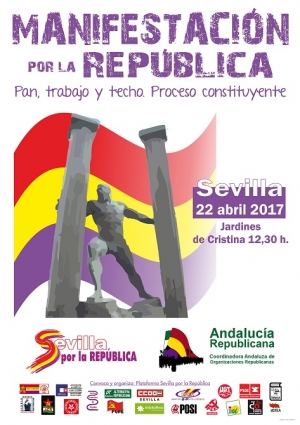 Andalucía Republicana convoca manifestaciones en toda Andalucía para el 22 de abril