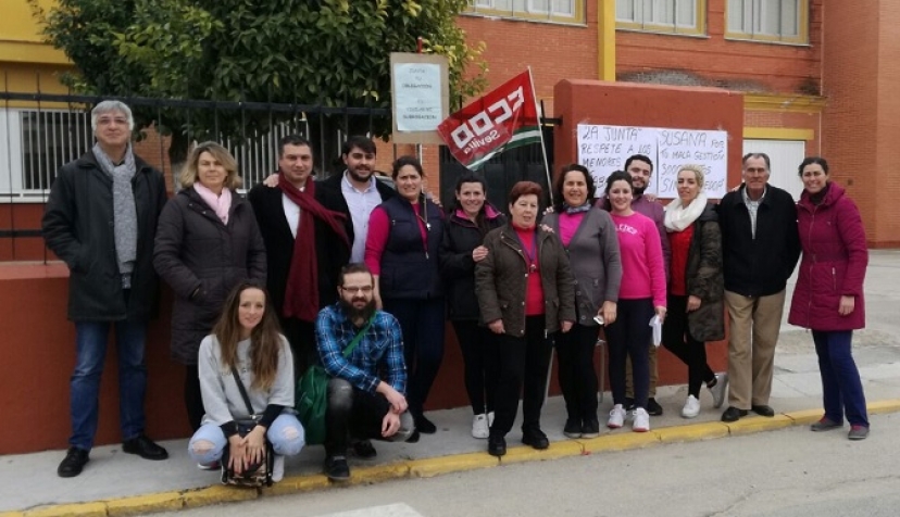 IU Sevilla felicita a los trabajadores y trabajadoras de los comedores escolares por el acuerdo alcanzado con Aramark