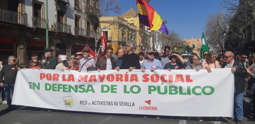 La manifestación del 28F llena las calles de Sevilla reivindicando que ¨&quot;Andalucía No Se Vende&quot;