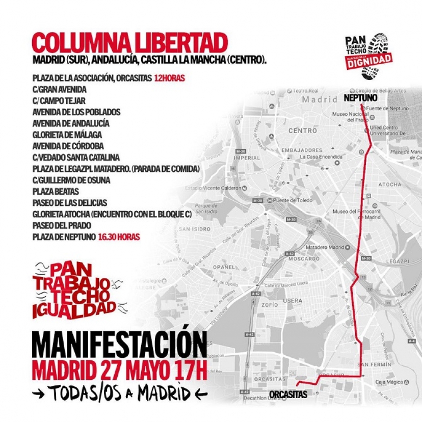 El #27MTomaMadrid con la #ColumnaLibertad