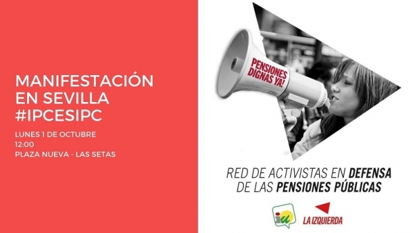 IU Sevilla muestra su apoyo a Eladio Lozano y aprueba otra resolución de llamamiento a la manifestación de las pensiones