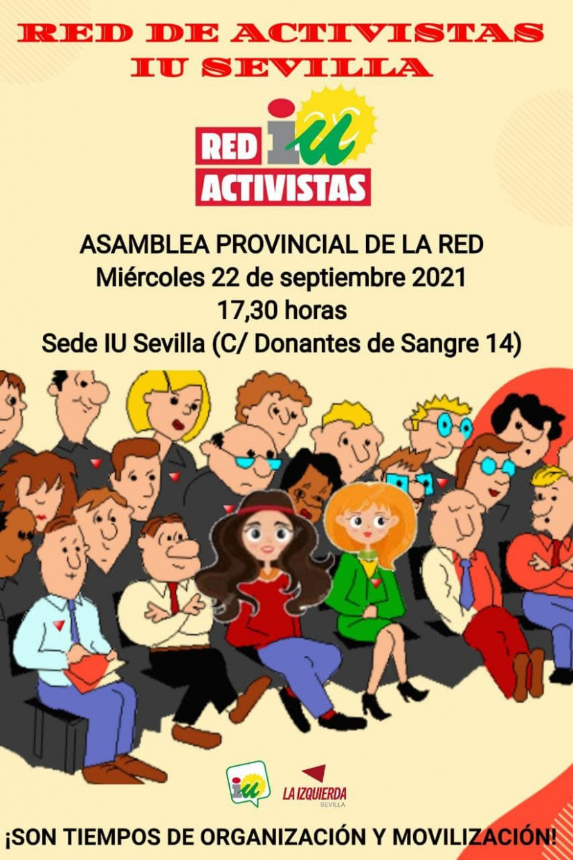 Las Redes de Activistas de IU Sevilla se reúnen el miércoles 22 de septiembre
