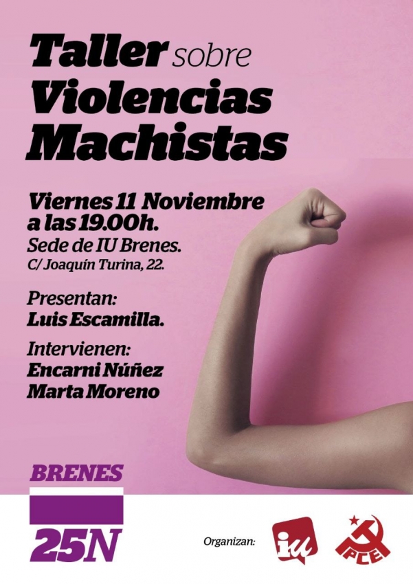 IU y el PCA Sevilla organizan en Brenes un 'Taller sobre violencias machistas' en el marco del 25 de noviembre