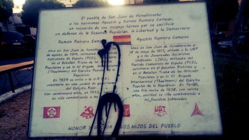 San Juan de Aznalfarache: Nuevo ataque a la Memoria Histórica y Democrática de nuestro pueblo 