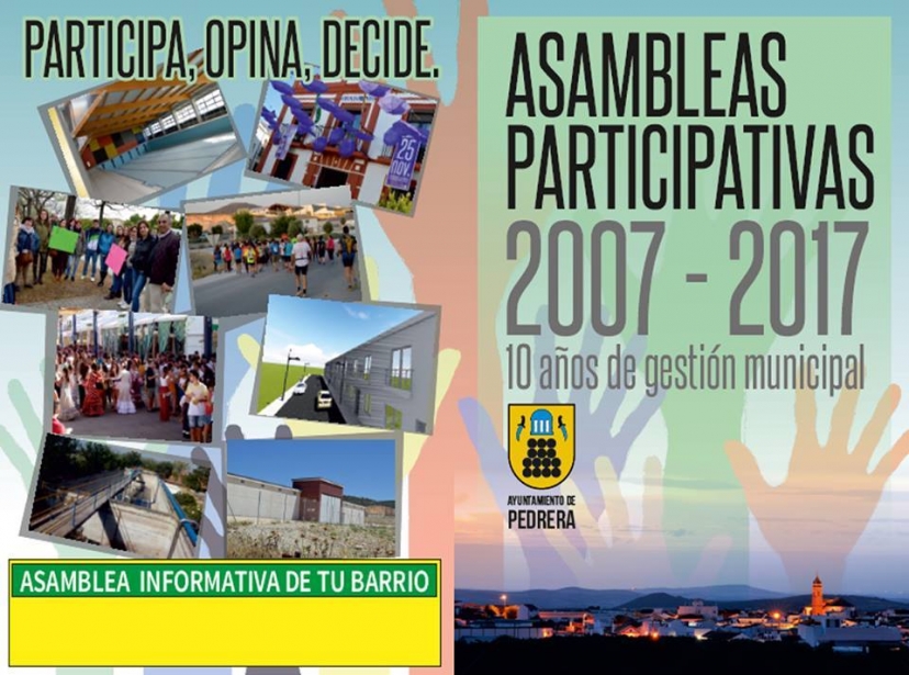 Pedrera celebra sus Asambleas Participativas del 3 al 7 de julio